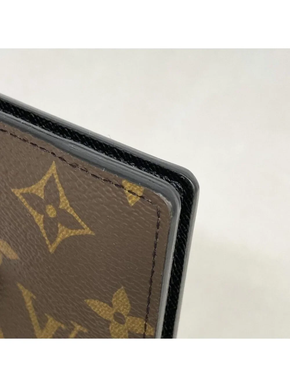 Louis Vuitton Card Case Monogram Macassar Organizer de Poche Brown Black